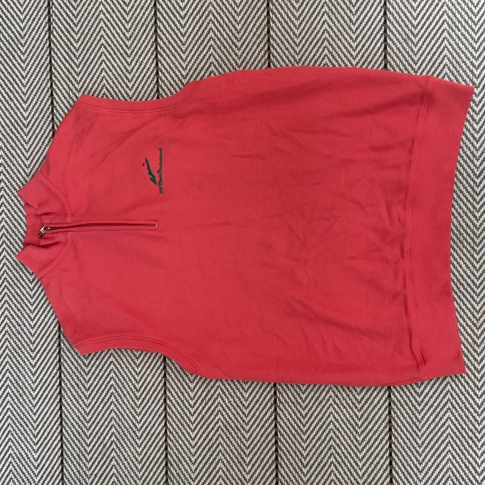 Peter Millar Red Sleeveless Zip-Up - fishers island - Picture 1 of 6